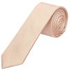 Plain Nude Silk Skinny Boys Tie and Pocket Square Set