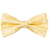 Pre Tied Gold Paisley Boys Bow Tie Age 4-7
