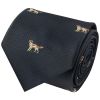 Navy Dog Head Classic Men's Tie