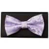 Lavender Floral Handmade Mens Bow Tie