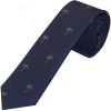 Navy Palm Tree Silk Skinny Men's Tie