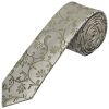 Dusty Sage Floral Skinny Boys Tie and Pocket Square Set