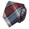 Navy Check Silk Skinny Men's Tie
