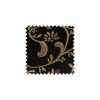 Plain Black with Gold Floral Swatch - GDWF1