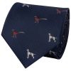 Navy Dog and Pheasant Classic Men's Tie