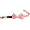 Pre Tied Coral Pink Floral Boys Bow Tie Age 4-7