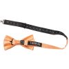 Plain Peach Satin Silk Mens Bow Tie