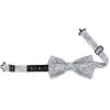 Pre Tied Silver and Blue Paisley Boys Bow Tie Age 4-7