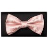 Rose Quartz Paisley Handmade Mens Bow Tie