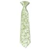 Pre Tied Sage Green Floral Boys Tie and Pocket Square Set Age 4-7