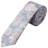 Blue and Pink Paisley Skinny Men's Tie