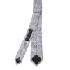 Silver and Blue Paisley Skinny Men's Tie
