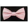 Plain Dusty Rose Silk Mens Bow Tie and Pocket Square Set