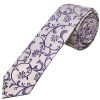 Purple Floral Skinny Men's Tie