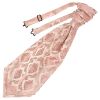 Rose Gold Paisley Men's Cravat Tie and Pocket Square Set