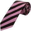 Black and Pink Striped Classic Men's Tie and Pocket Square Set