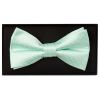Mint Polka Dot Mens Bow Tie