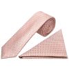 Rose Gold Diamond Neat Skinny Boys Tie and Pocket Square Set