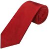Plain Scarlet Red Satin Classic Men's Tie and Pocket Square Set