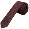 Burgundy Textured Skinny Tie and Pocket Square Set