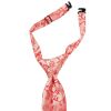Pre Tied Coral Pink Floral Boys Tie Age 4-7