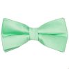 Pre Tied Plain Seafoam Green Satin Boys Bow Tie Age 8-11