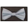 END OF SEASON STOCK Plain Light Blue Satin Silk Mens Bow Tie and Pocket Square Set