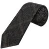 Dark Grey Check Tweed Classic Men's Tie