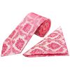 Light Coral Paisley Classic Men's Tie and Pocket Square Set