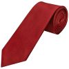 Plain Red Wine Satin Classic Men's Tie Pocket Square Set