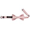Pre Tied Dusty Rose Silk Boys Bow Tie and Pocket Square Set Age 4-7