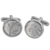 Silver Floral Cufflinks