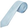 Sky Blue Textured Skinny Tie and Pocket Square Set