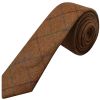 Light Brown Large Check Tweed Skinny Boys Tie