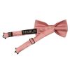 Pre Tied Rose Gold Satin Boys Bow Tie Age 4-7