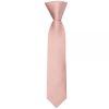 END OF SEASON STOCK Pre Tied Rose Gold Textured Silk Boys Tie Age 4-7