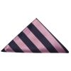 Navy and Lilac Striped Pocket Square