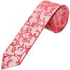 Bright Red Floral Skinny Men's Tie