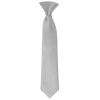 Pre Tied Silver Satin Boys Tie Age 4-7