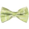 Pre Tied Sage Green Paisley Boys Bow Tie Age 4-7