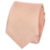 Plain Rose Quartz Silk Skinny Boys Tie and Pocket Square Set