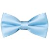 Pre Tied Sky Blue Satin Boys Bow Tie Age 4-7