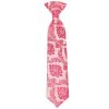 Pre Tied Light Coral Paisley Boys Tie Age 4-7