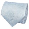 Blue Flower Classic Men's Tie and Pocket Square Set