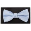 Plain Dusty Blue Handmade Mens Bow Tie and Pocket Square Set