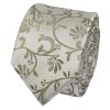 Dusty Sage Floral Skinny Boys Tie and Pocket Square Set