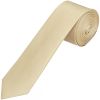 Plain Champagne Textured Silk Skinny Boys Tie