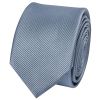 Dusty Blue Silk Twill Skinny Men's Tie and Pocket Square Set