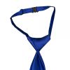 Pre Tied Royal Blue Satin Boys Tie and Pocket Square Age 4-7