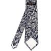 Mens Navy Floral Silk Classic Tie